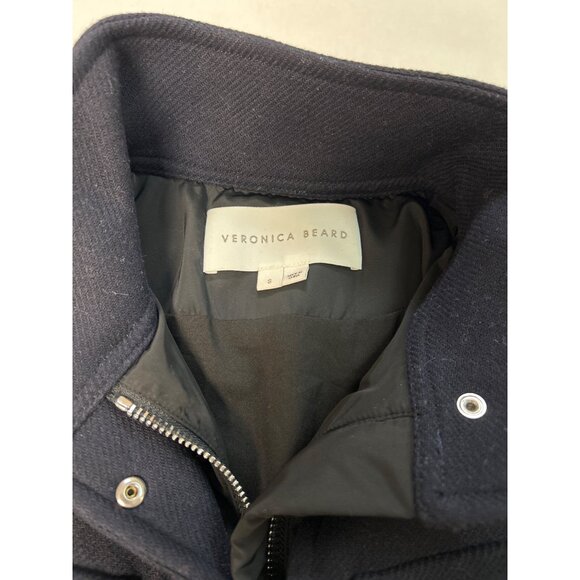 VERONICA BEARD Ivel Layered Puffer Jacket Navy/Black Size Small NWT - Picture 3 of 5